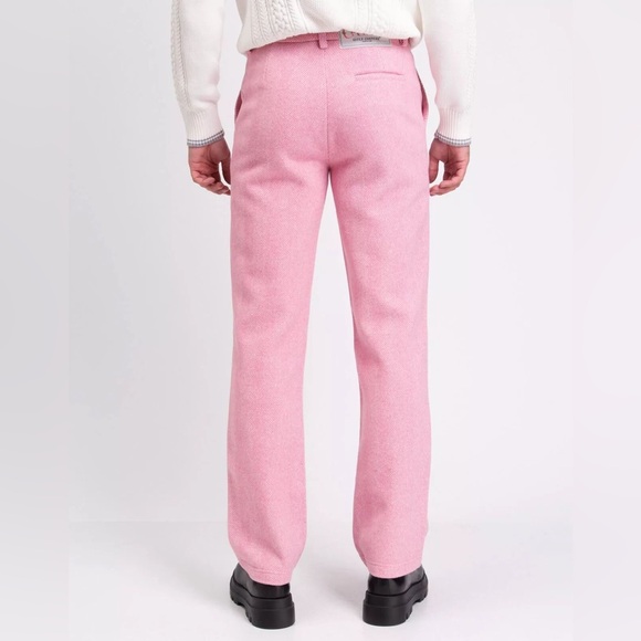 GCDS GIULY COUTURE Chino Trousers Size XL Wool Blend Pink - Picture 3 of 12